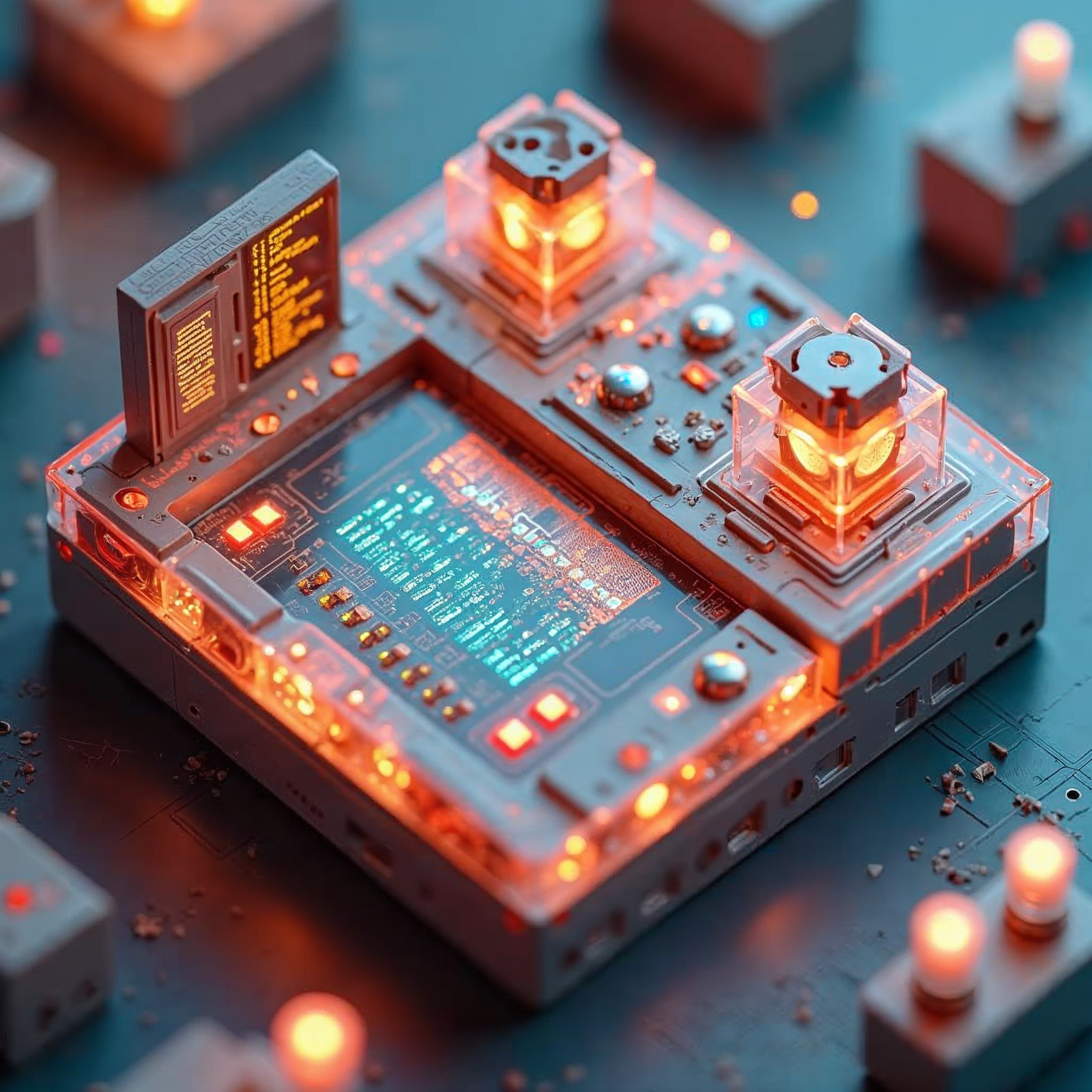 Миниатюрная platform-ops станция с readiness chips и управляющими поверхностями Studio Control.
