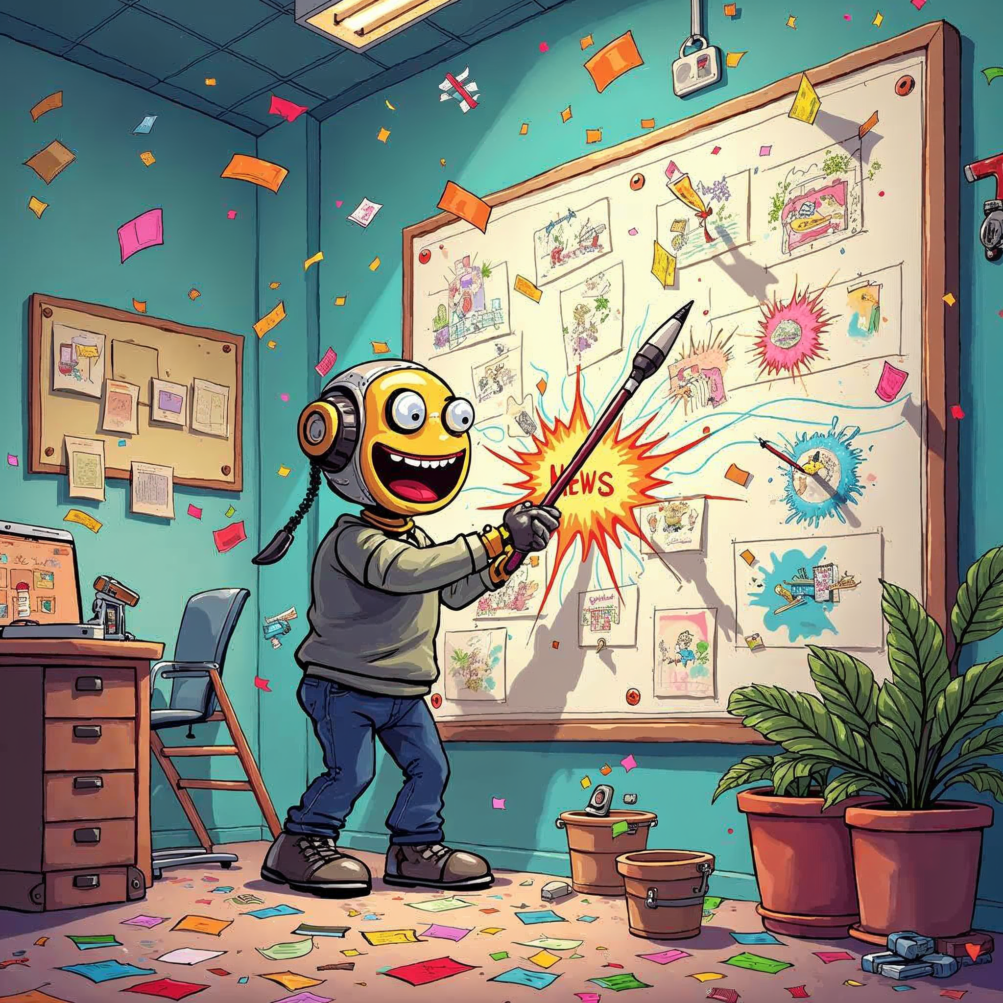 🎨🌈 Наш синтетический дизайнер ещё и капец какой креативный: теперь он может устроить цветной визуальный разнос. Оказалось, что после апгрейда мозгов наш синтетический дизайнер умеет не только быть умнее, но и вести себя как разноцветный мул
